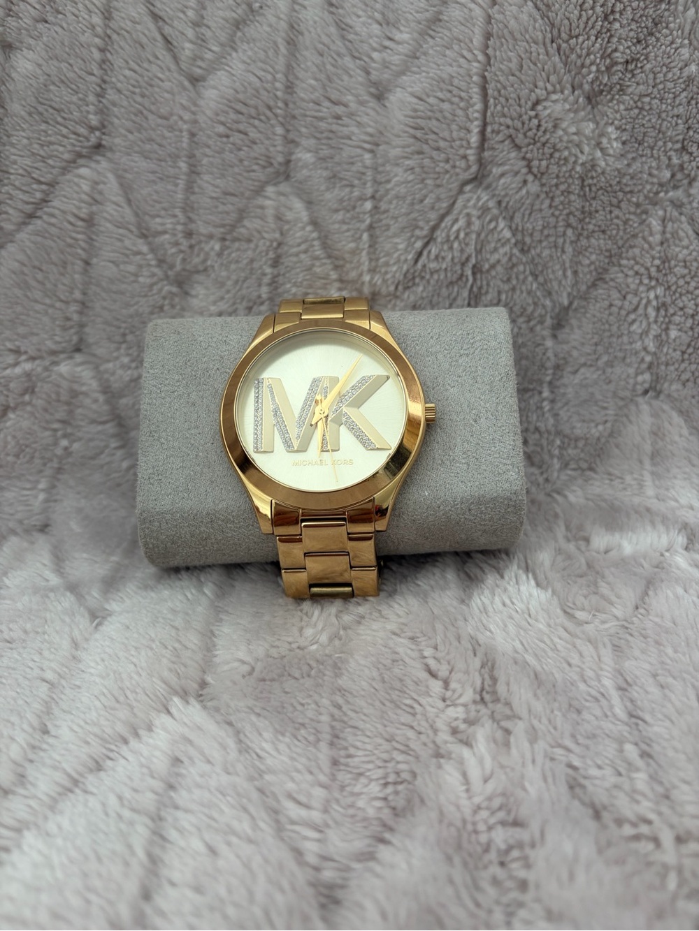 Michael Kors Gold Logo Crystal Dial Bracelet Watch - Picture 4 of 9